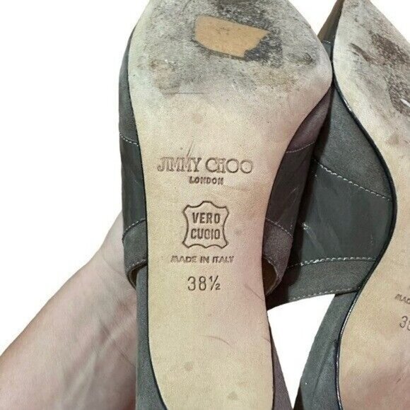 Jimmy Choo Leather Slingback Pumps Size 38.5 - Picture 5 of 5